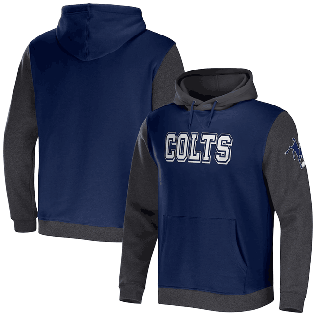 Men's Indianapolis Colts x Darius Rucker Collection Navy/Heather Charcoal Colorblock Pullover Hoodie Men's Indianapolis Colts x Darius Rucker Collection Navy/Heather Charcoal Colorblock Pullover Hoodie